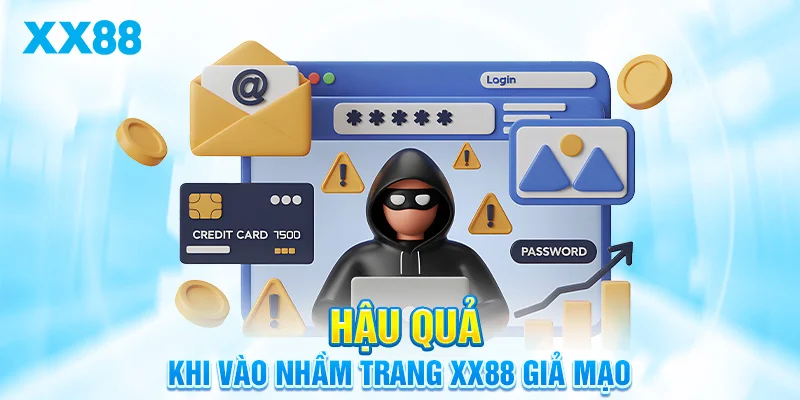 Hậu quả khi vào nhầm trang XX88 giả mạo